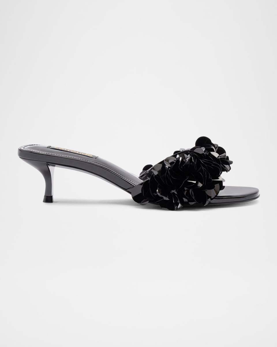 Greta Disco Patent Confetti Slide Sandals